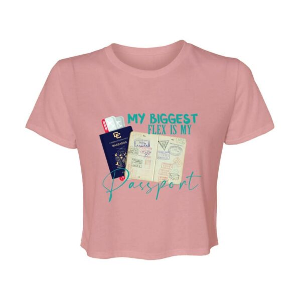 "My Passport Is My Biggest Flex" Crop Top Tee