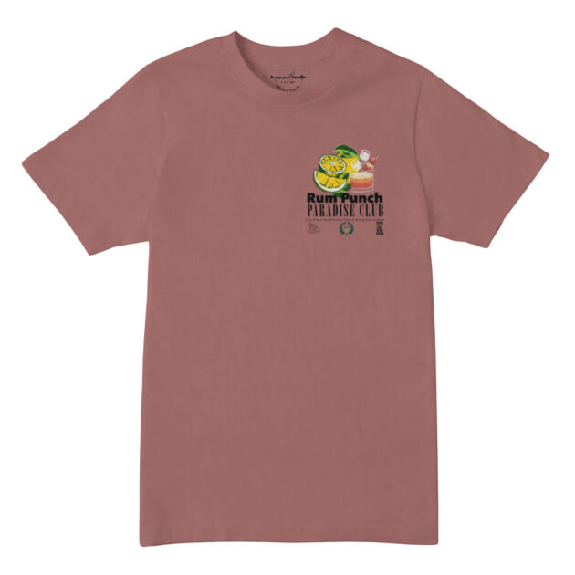 Rum Punch Paradise Club Tee Black Text | Caribbean Cocktail | Unisex Fit