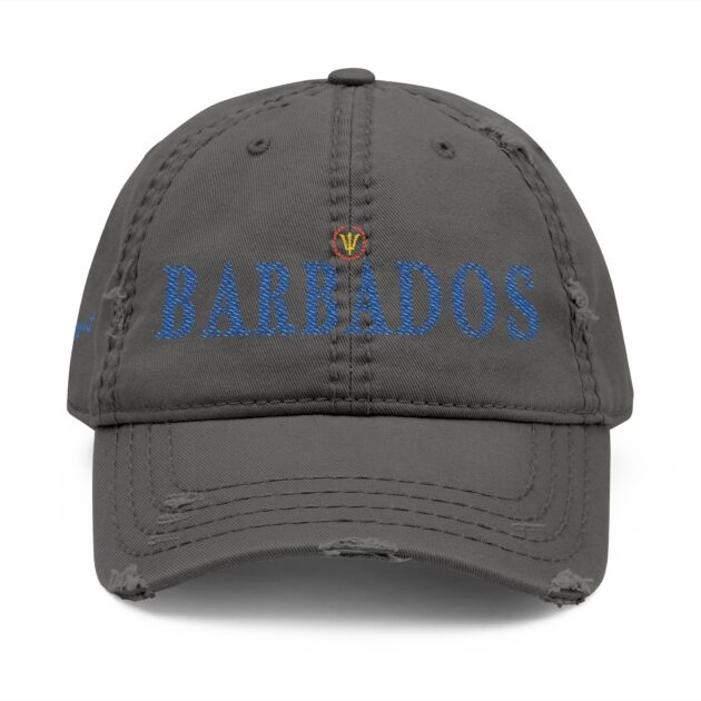 Barbados Distressed Embroidered Dad Hat