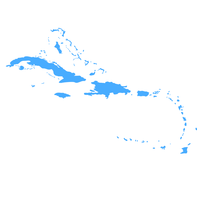 caribbean islands map