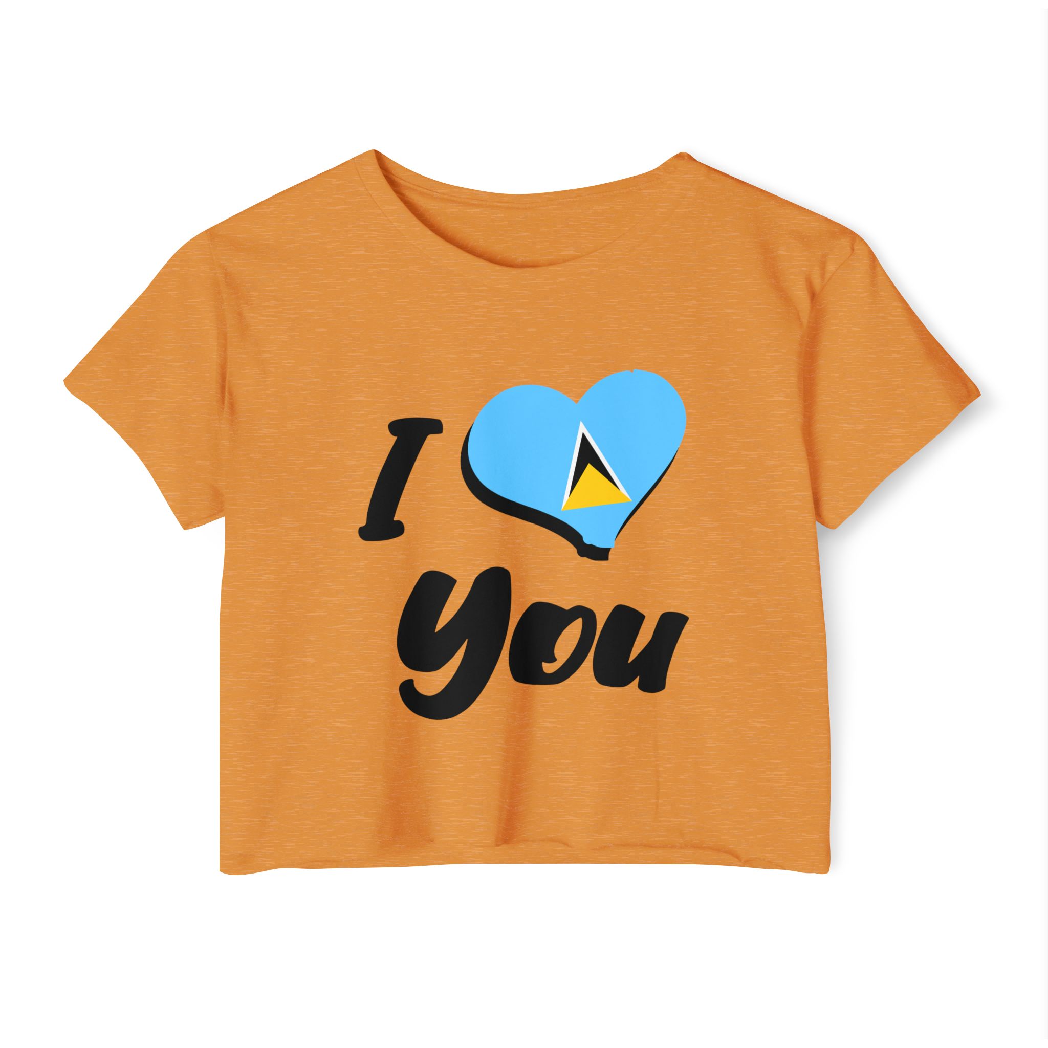 I Love St. Lucia Crop top - Image 5