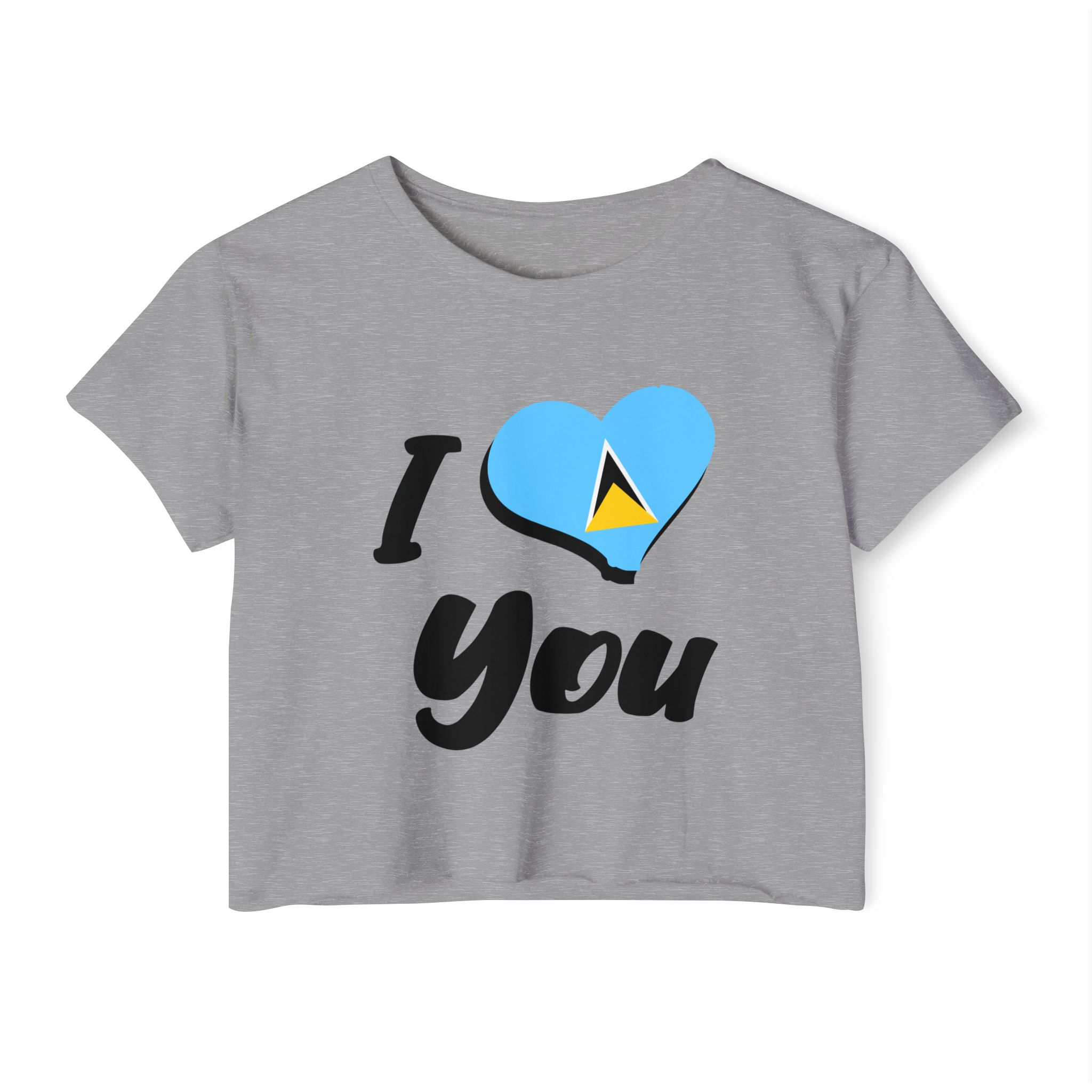 I Love St. Lucia Crop top - Image 9